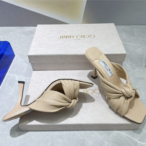 High Quality Luxury Jimmy Choo Square Toe Bow Sandals – Style 98455 product detail