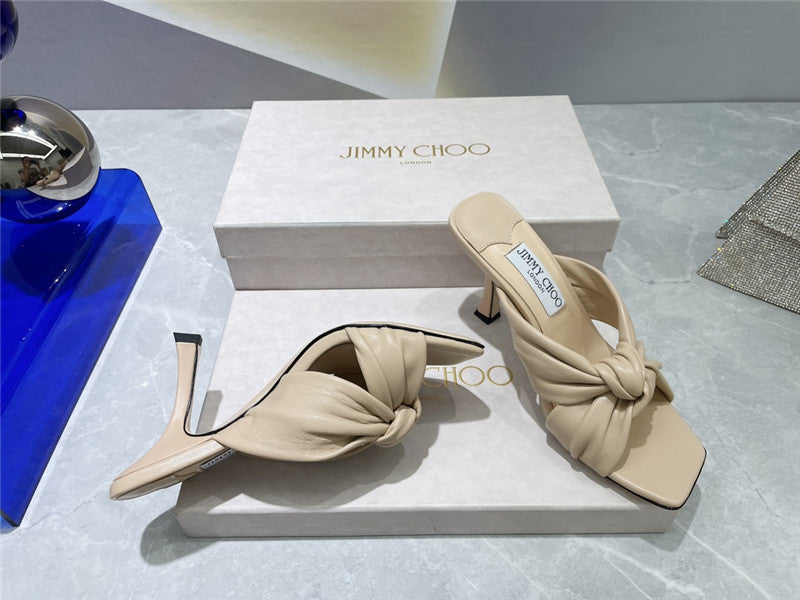 High Quality Luxury Jimmy Choo Square Toe Bow Sandals – Style 98455 product detail