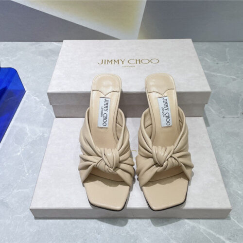 High Quality Luxury Jimmy Choo Square Toe Bow Sandals – Style 98455 alternate view