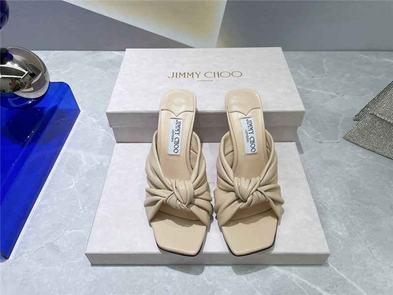 High Quality Luxury Jimmy Choo Square Toe Bow Sandals – Style 98455 product detail