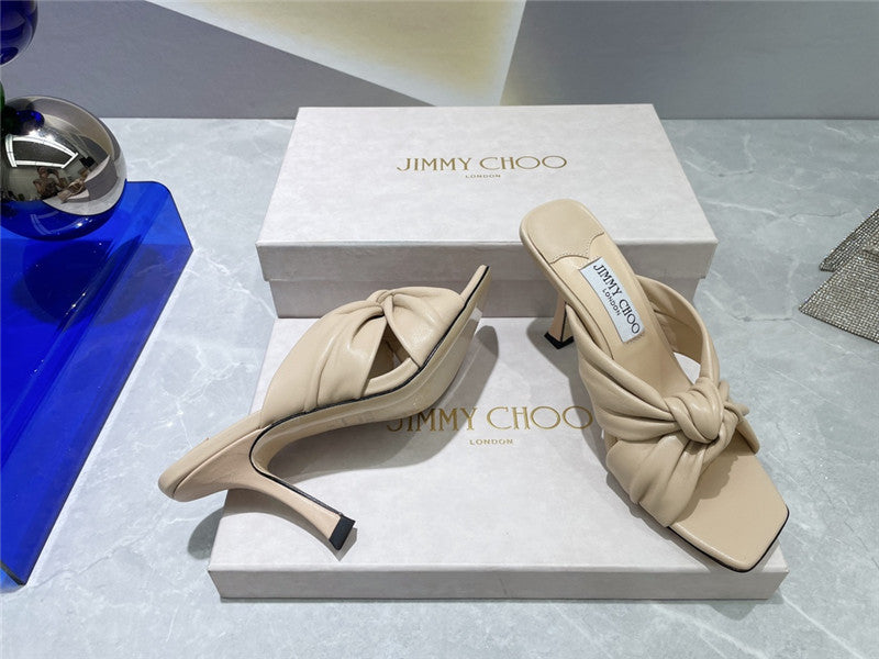 High Quality Luxury Jimmy Choo Square Toe Bow Sandals – Style 98455 product detail