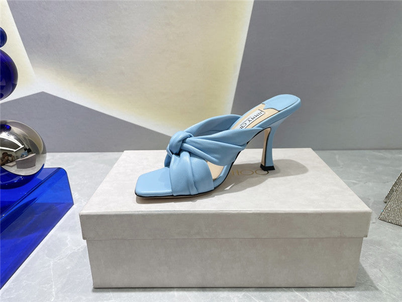 High Quality Luxury Jimmy Choo Square Toe Bow Sandals – Style 75255 product detail