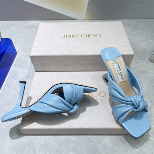 High Quality Luxury Jimmy Choo Square Toe Bow Sandals – Style 75255 product detail