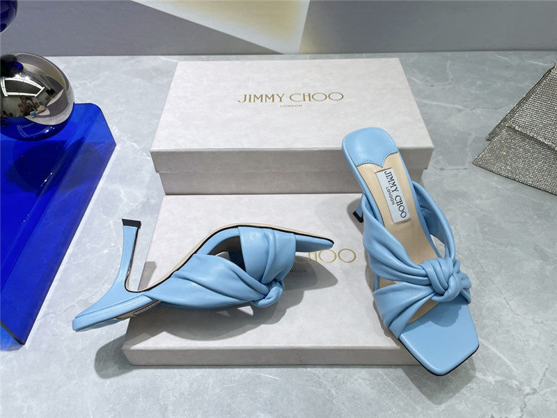 High Quality Luxury Jimmy Choo Square Toe Bow Sandals – Style 75255 product detail