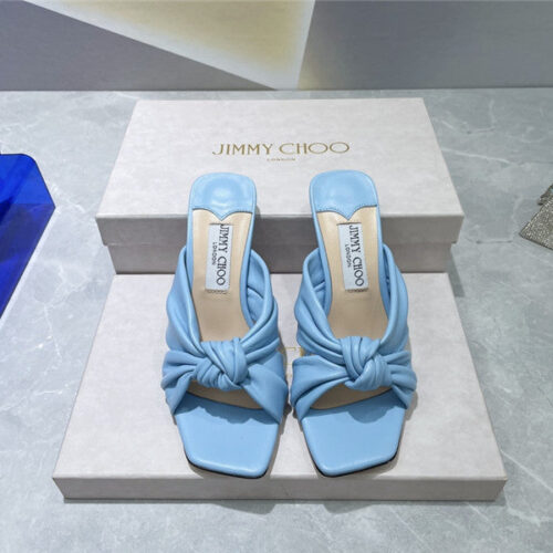 High Quality Luxury Jimmy Choo Square Toe Bow Sandals – Style 75255 alternate view