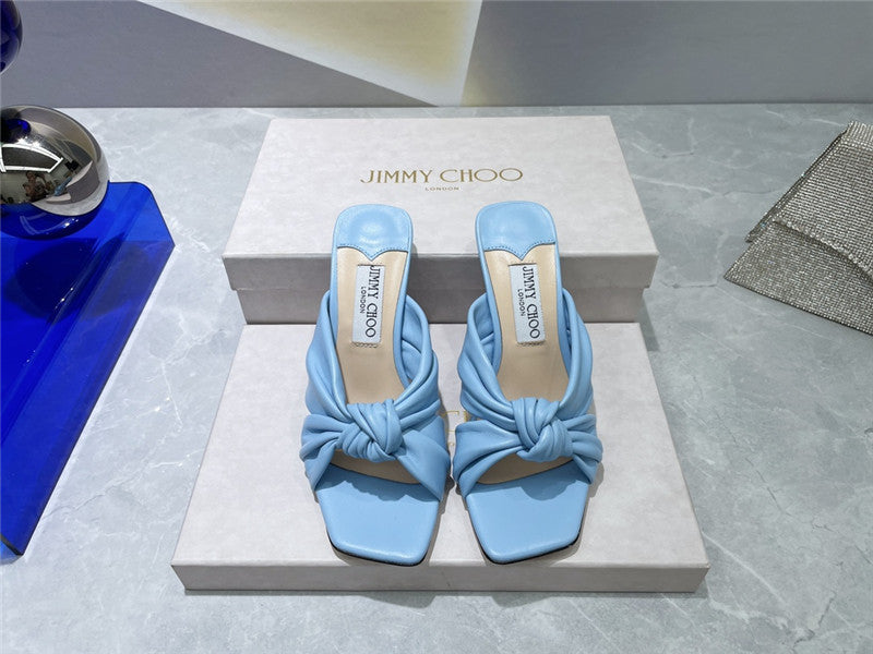 High Quality Luxury Jimmy Choo Square Toe Bow Sandals – Style 75255 product detail