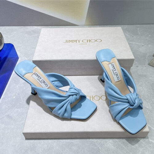 High Quality Luxury Jimmy Choo Square Toe Bow Sandals – Style 75255