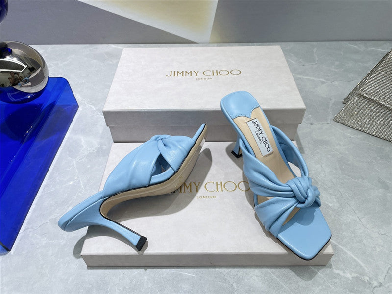 High Quality Luxury Jimmy Choo Square Toe Bow Sandals – Style 75255 product detail
