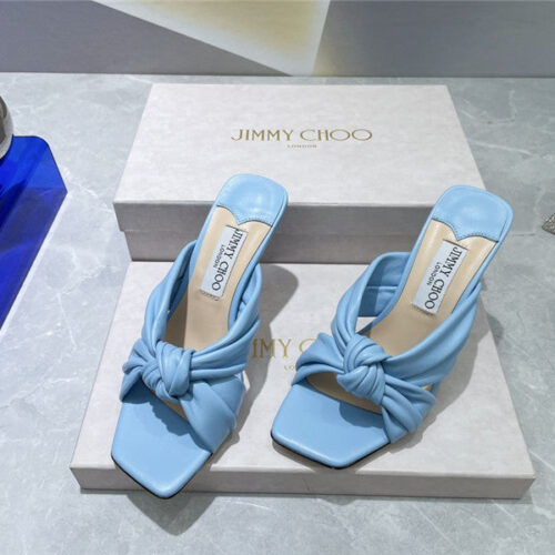 High Quality Luxury Jimmy Choo Square Toe Bow Sandals – Style 75255 product detail