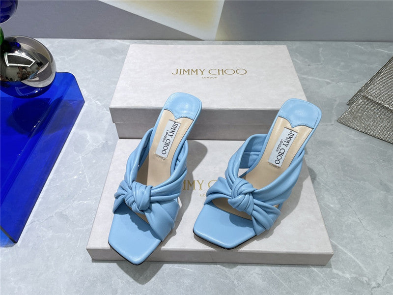 High Quality Luxury Jimmy Choo Square Toe Bow Sandals – Style 75255 product detail