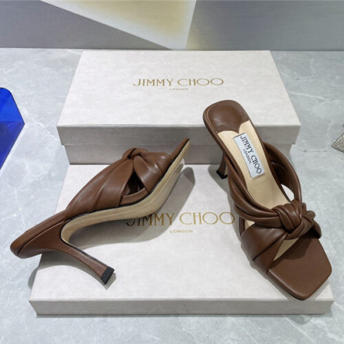 High Quality Luxury Jimmy Choo Square Toe Bow Sandals product detail