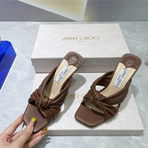 High Quality Luxury Jimmy Choo Square Toe Bow Sandals product detail