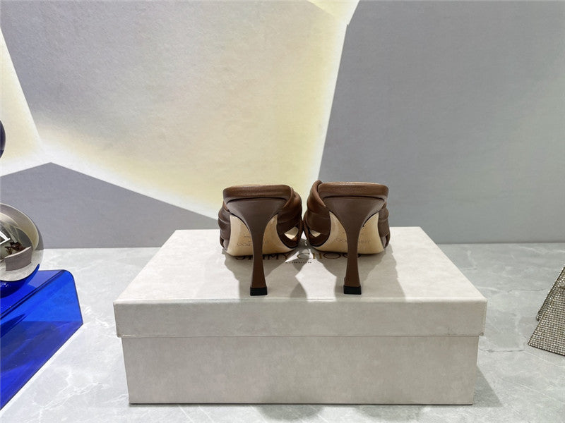 High Quality Luxury Jimmy Choo Square Toe Bow Sandals product detail