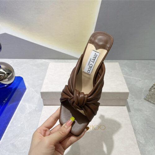High Quality Luxury Jimmy Choo Square Toe Bow Sandals product detail