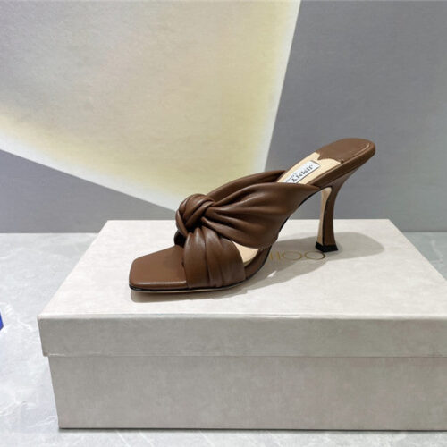 High Quality Luxury Jimmy Choo Square Toe Bow Sandals product detail