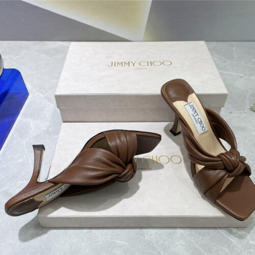High Quality Luxury Jimmy Choo Square Toe Bow Sandals product detail