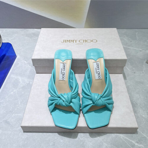 High Quality Luxury Jimmy Choo Square Toe Bow Sandals – Style 11351 alternate view