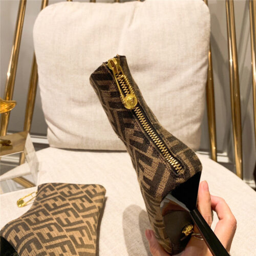High Quality Luxury Fendi X Versace FF Logo Ankle Boots product detail