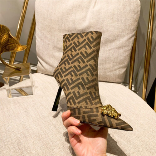 High Quality Luxury Fendi X Versace FF Logo Ankle Boots product detail