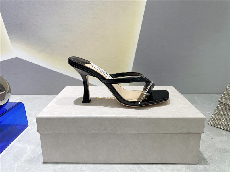 High Quality Luxury Jimmy Choo Square Toe Flip Flops product detail
