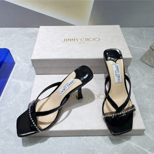 High Quality Luxury Jimmy Choo Square Toe Flip Flops alternate view