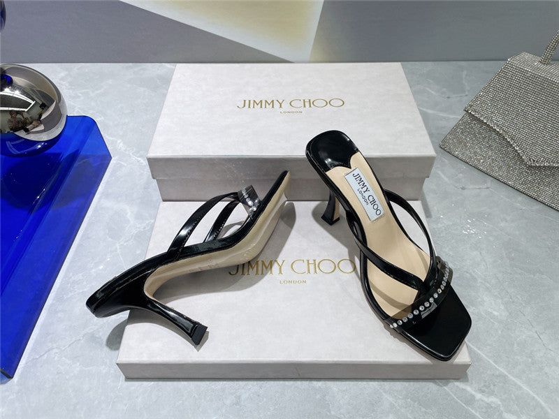 High Quality Luxury Jimmy Choo Square Toe Flip Flops product detail