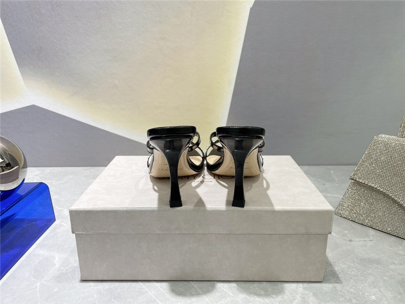High Quality Luxury Jimmy Choo Square Toe Flip Flops product detail