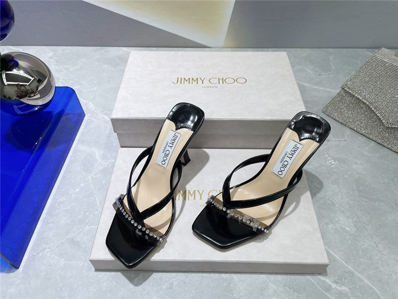 High Quality Luxury Jimmy Choo Square Toe Flip Flops product detail