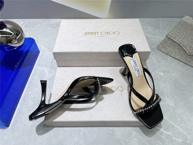 High Quality Luxury Jimmy Choo Square Toe Flip Flops product detail