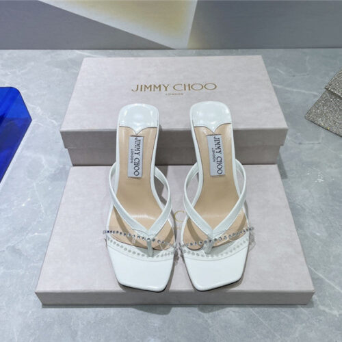 High Quality Luxury Jimmy Choo Square Toe Flip Flops – Style 40727 alternate view