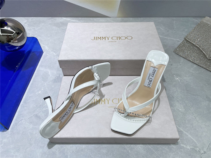 High Quality Luxury Jimmy Choo Square Toe Flip Flops – Style 40727 product detail