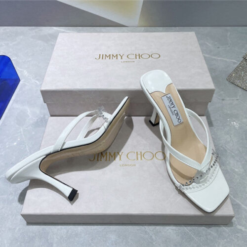 High Quality Luxury Jimmy Choo Square Toe Flip Flops – Style 40727 product detail