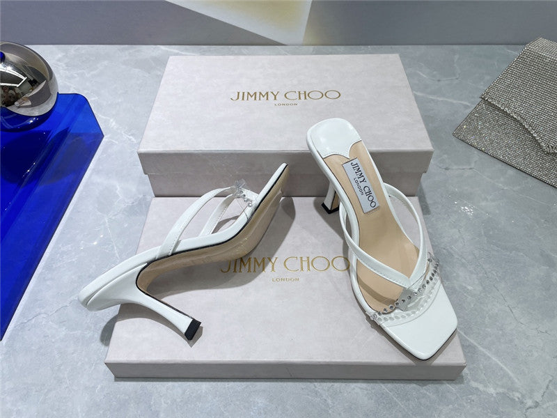 High Quality Luxury Jimmy Choo Square Toe Flip Flops – Style 40727 product detail