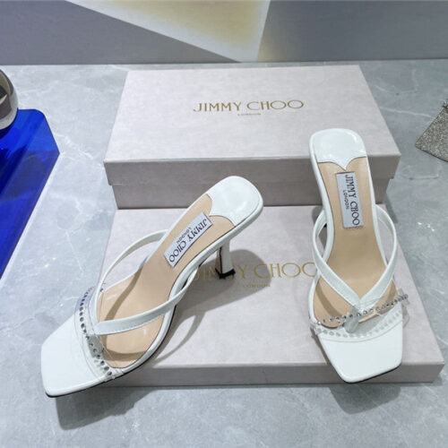 High Quality Luxury Jimmy Choo Square Toe Flip Flops – Style 40727 product detail