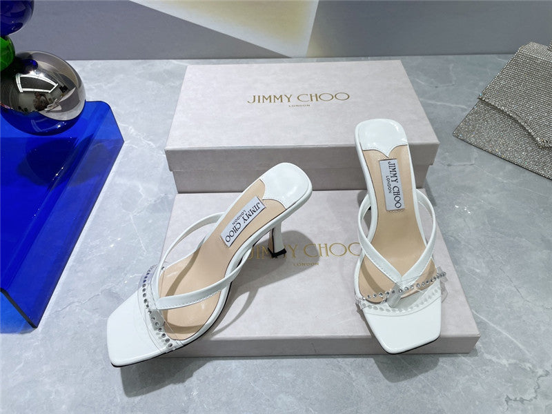 High Quality Luxury Jimmy Choo Square Toe Flip Flops – Style 40727 product detail