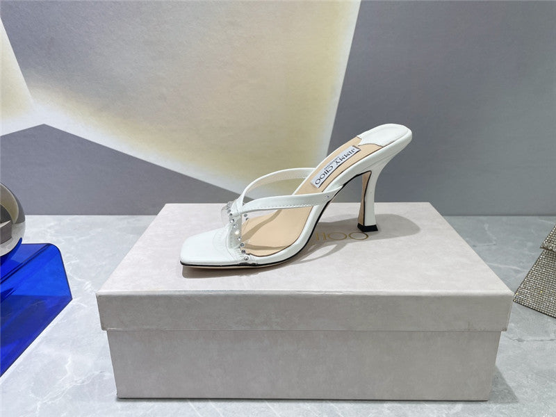 High Quality Luxury Jimmy Choo Square Toe Flip Flops – Style 40727 product detail