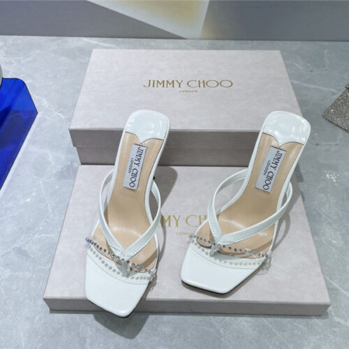 High Quality Luxury Jimmy Choo Square Toe Flip Flops – Style 40727 product detail