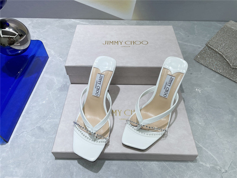 High Quality Luxury Jimmy Choo Square Toe Flip Flops – Style 40727 product detail