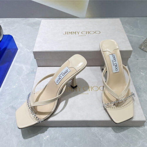 High Quality Luxury Jimmy Choo Square Toe Flip Flops – Style 37335 product detail