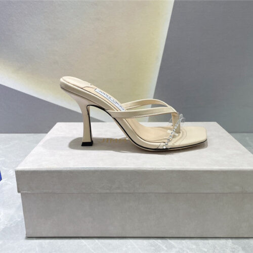 High Quality Luxury Jimmy Choo Square Toe Flip Flops – Style 37335 product detail
