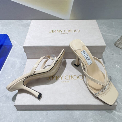 High Quality Luxury Jimmy Choo Square Toe Flip Flops – Style 37335 product detail