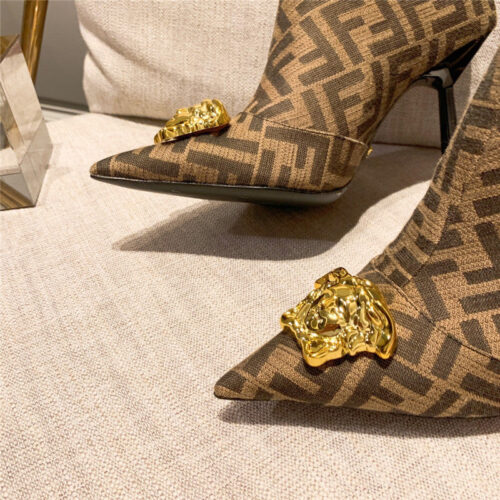 High Quality Luxury Fendi X Versace FF Logo Boots – Style 22227 product detail