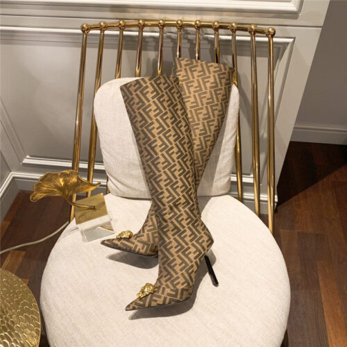 High Quality Luxury Fendi X Versace FF Logo Boots – Style 22227 product detail