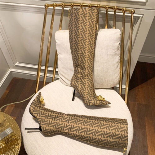 High Quality Luxury Fendi X Versace FF Logo Boots – Style 22227 product detail