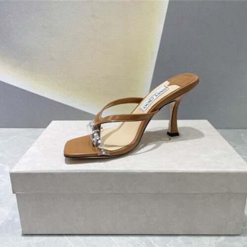 High Quality Luxury Jimmy Choo Square Toe Flip Flops – Style 01175 product detail