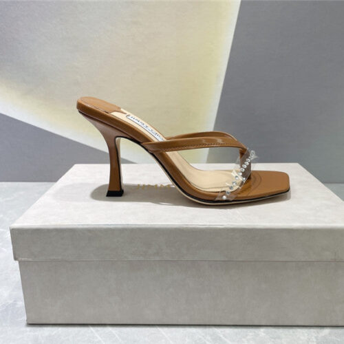 High Quality Luxury Jimmy Choo Square Toe Flip Flops – Style 01175 product detail