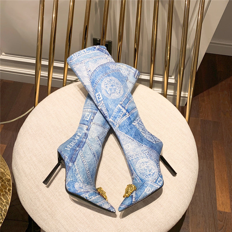 High Quality Luxury Fendi X Versace FF Logo Boots product detail