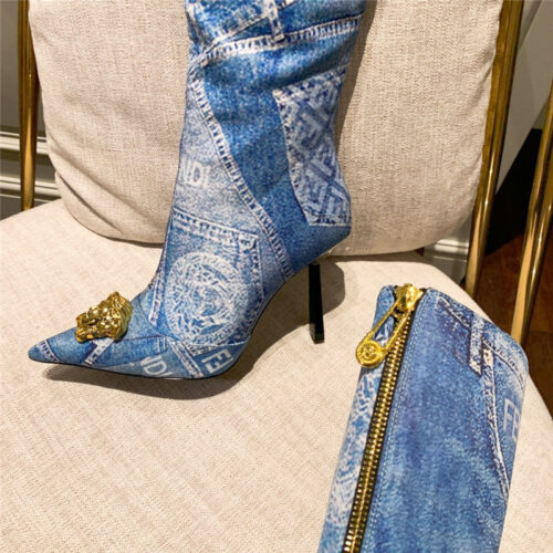 High Quality Luxury Fendi X Versace FF Logo Boots product detail