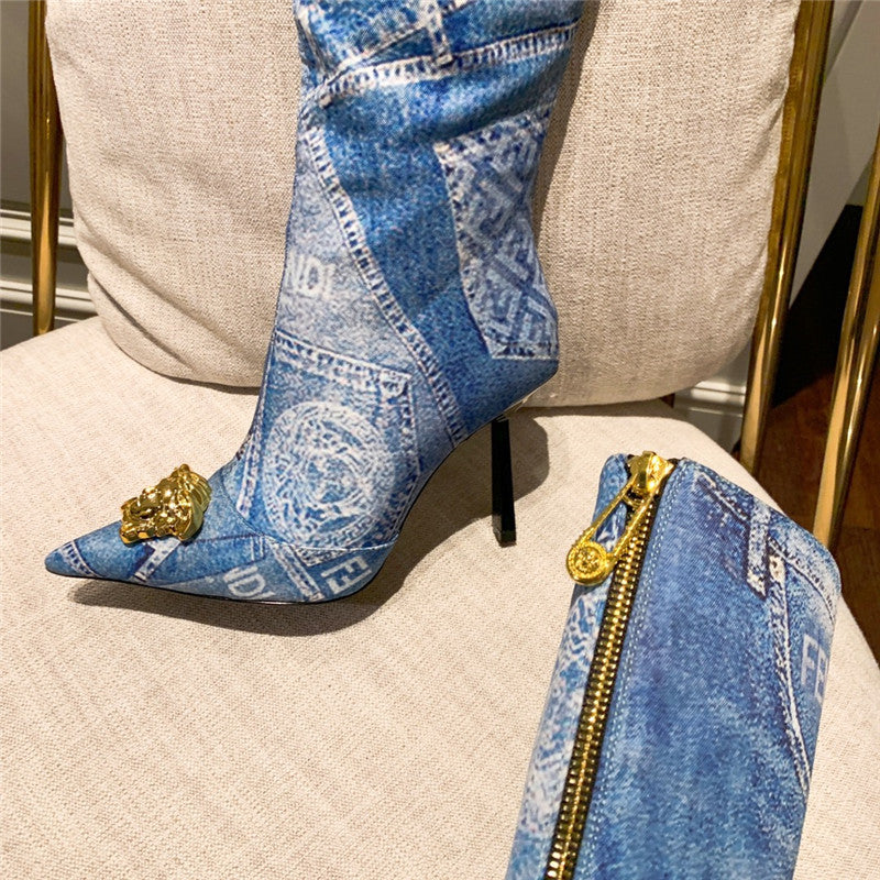High Quality Luxury Fendi X Versace FF Logo Boots product detail