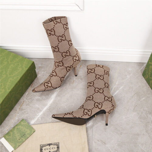High Quality Luxury Gucci GG Print Ankle Boots product detail